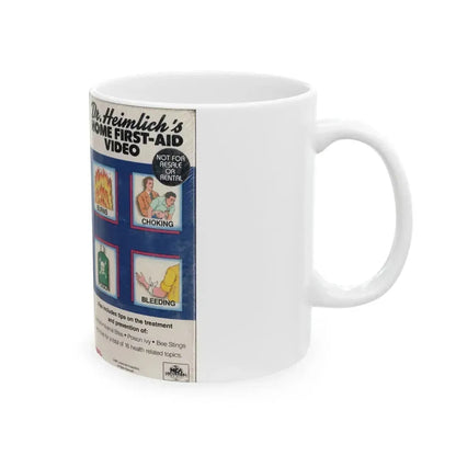 DR HEINLICHS HOME FIRST AID VIDEO (VHS COVER) - White Coffee Mug - Go Mug Yourself
