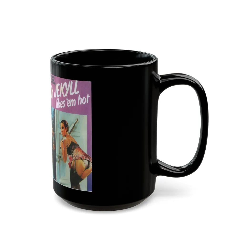 DR JECKYLL LIKES EM HOT (VHS COVER) - Black Coffee Mug-Go Mug Yourself