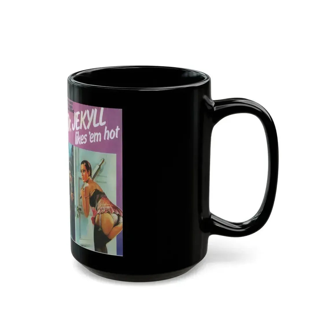 DR JECKYLL LIKES EM HOT (VHS COVER) - Black Coffee Mug - Go Mug Yourself