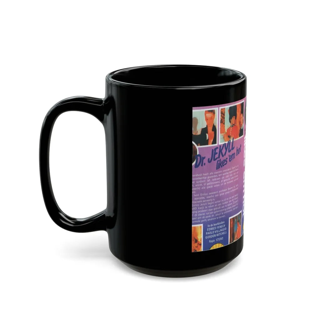 DR JECKYLL LIKES EM HOT (VHS COVER) - Black Coffee Mug-Go Mug Yourself