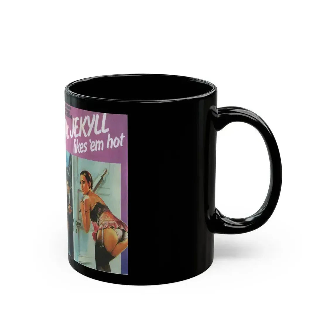 DR JECKYLL LIKES EM HOT (VHS COVER) - Black Coffee Mug - Go Mug Yourself