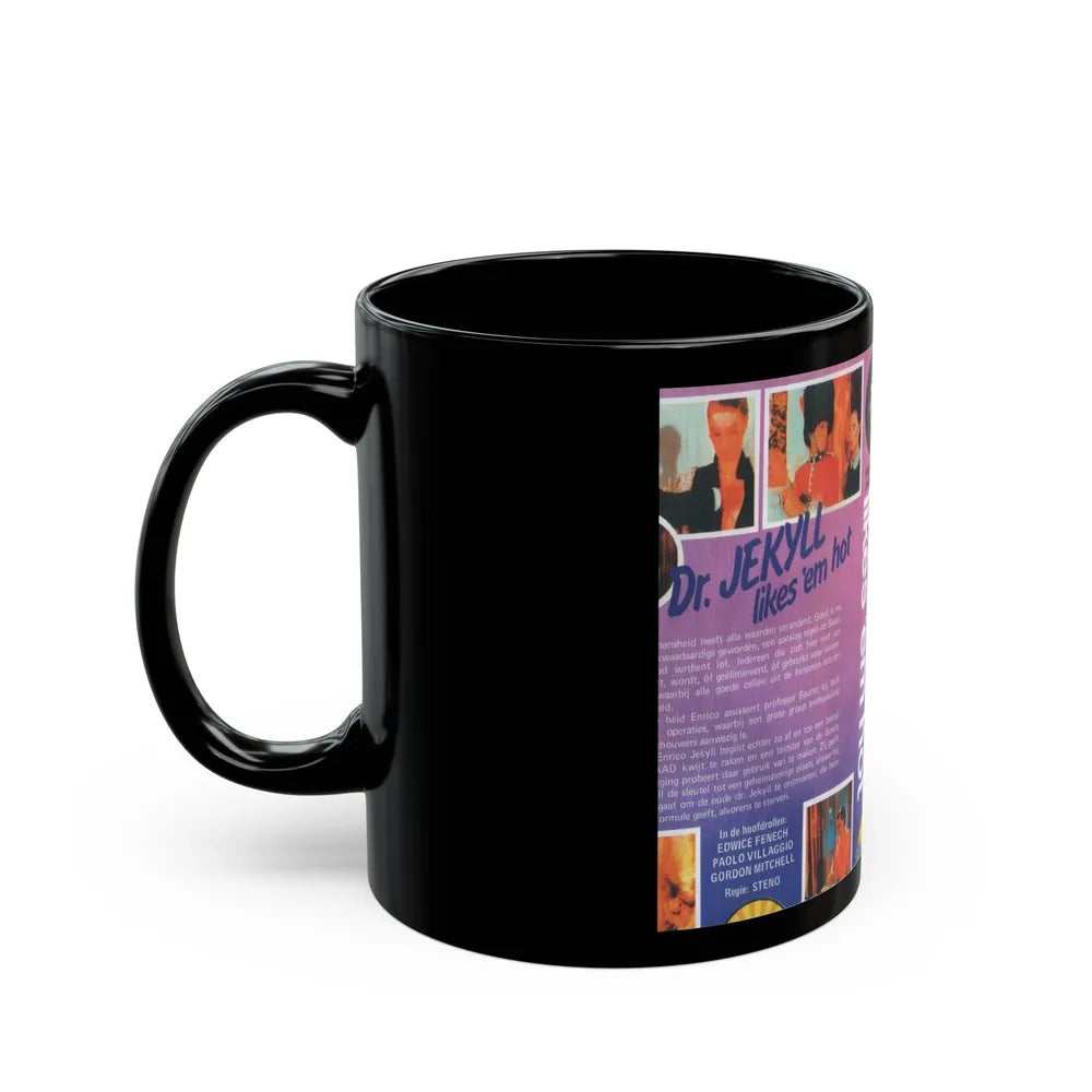 DR JECKYLL LIKES EM HOT (VHS COVER) - Black Coffee Mug-Go Mug Yourself