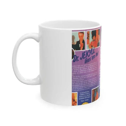 DR JECKYLL LIKES EM HOT (VHS COVER) - White Coffee Mug - Go Mug Yourself