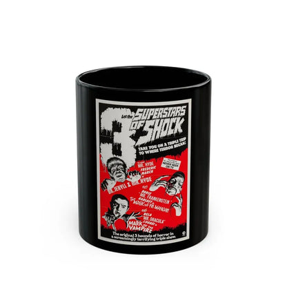 DR. JEKYLL AND MR. HYDE + THE MASK OF FU MANCHU + MARK OF THE VAMPIRE 1931 Movie Poster - Black Coffee Mug 11oz - Go Mug Yourself