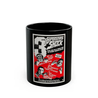 DR. JEKYLL AND MR. HYDE + THE MASK OF FU MANCHU + MARK OF THE VAMPIRE 1931 Movie Poster - Black Coffee Mug 11oz - Go Mug Yourself