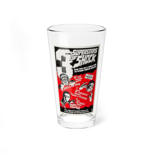 DR. JEKYLL AND MR. HYDE + THE MASK OF FU MANCHU + MARK OF THE VAMPIRE 1931 Movie Poster - Pint Glass 16oz 16oz - Go Mug Yourself