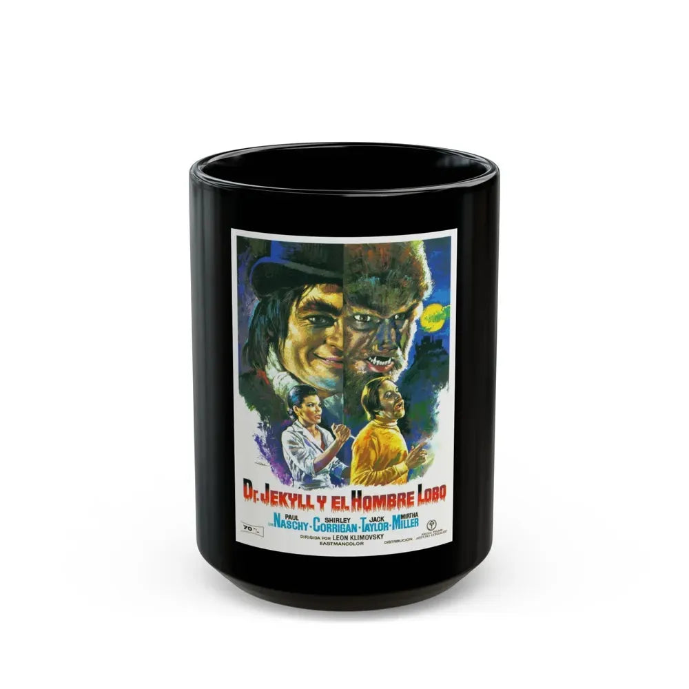DR. JEKYLL VS THE WEREWOLF 1972 Movie Poster - Black Coffee Mug 15oz - Go Mug Yourself