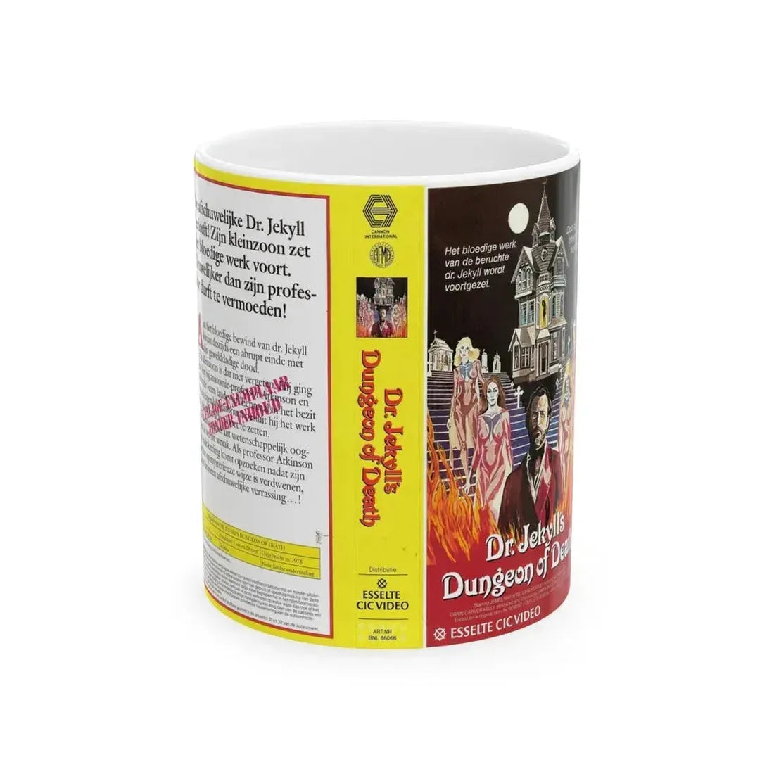 DR JEKYLLS DUNGEON OF DEATH CANON ESSELTE CIC VIDEO (VHS COVER) - White Coffee Mug 11oz - Go Mug Yourself