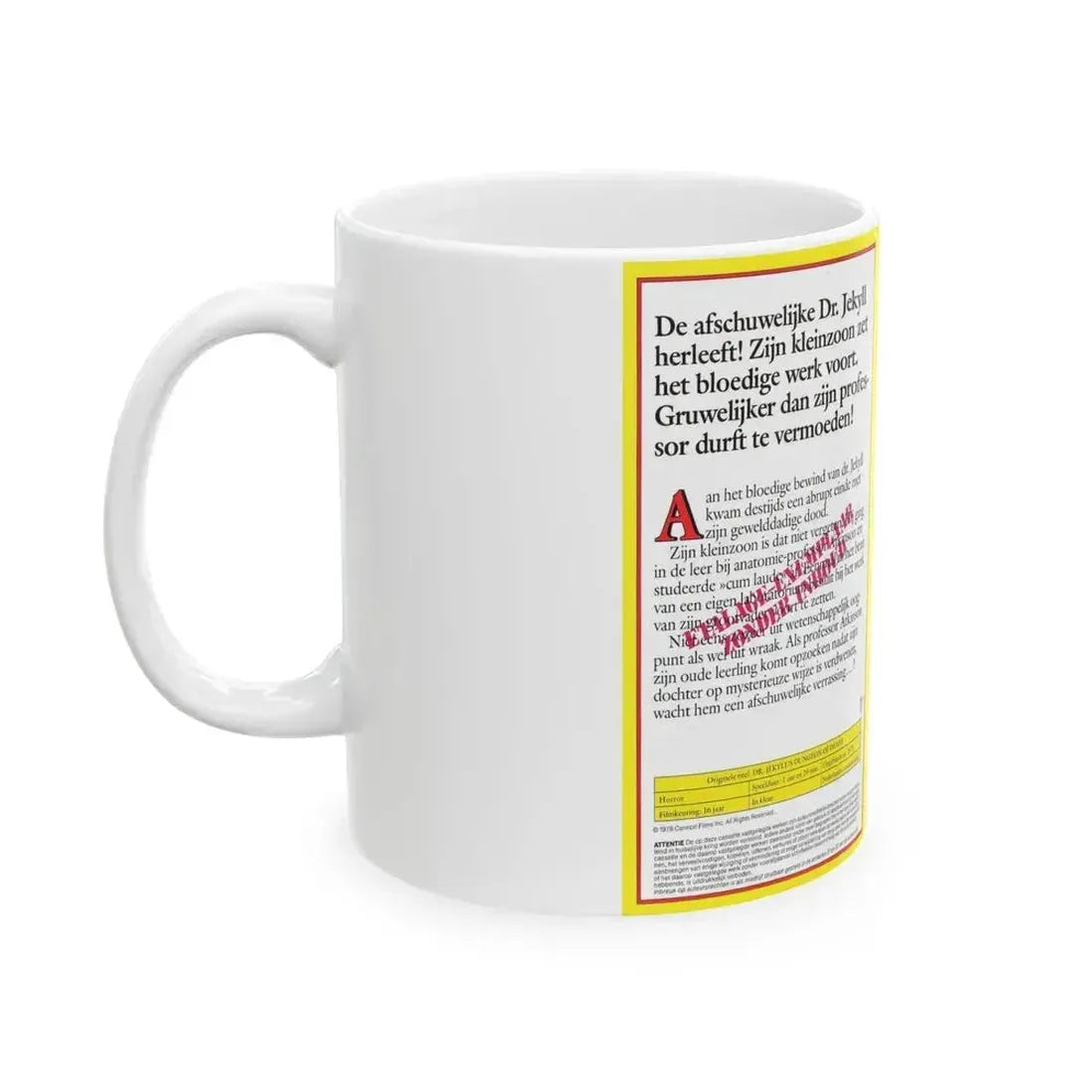 DR JEKYLLS DUNGEON OF DEATH CANON ESSELTE CIC VIDEO (VHS COVER) - White Coffee Mug - Go Mug Yourself