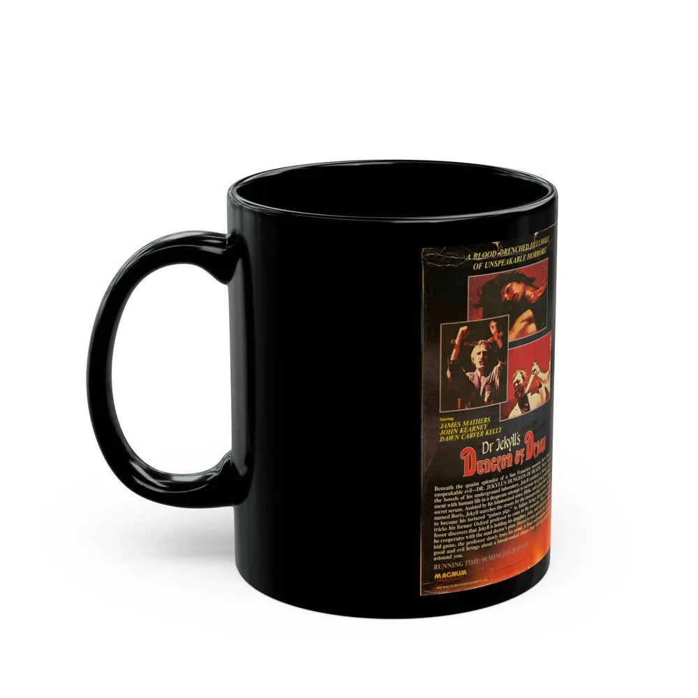 DR JEKYLLS DUNGEON OF DEATH (VHS COVER) - Black Coffee Mug-Go Mug Yourself