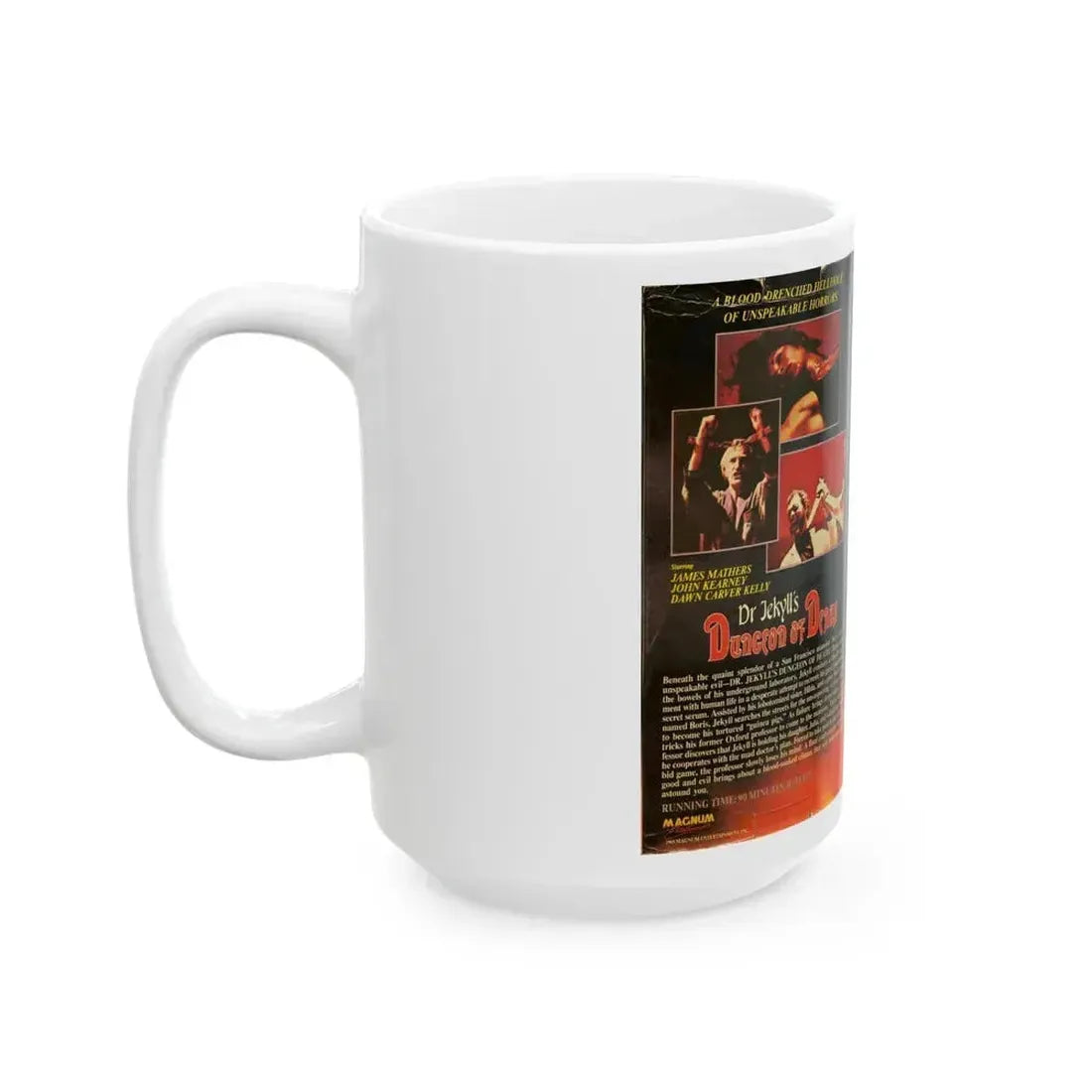 DR JEKYLLS DUNGEON OF DEATH (VHS COVER) - White Coffee Mug - Go Mug Yourself