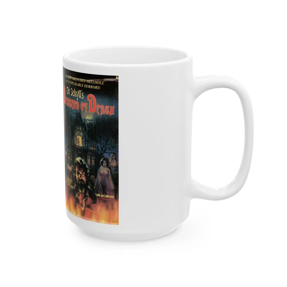 DR JEKYLLS DUNGEON OF DEATH (VHS COVER) - White Coffee Mug-Go Mug Yourself