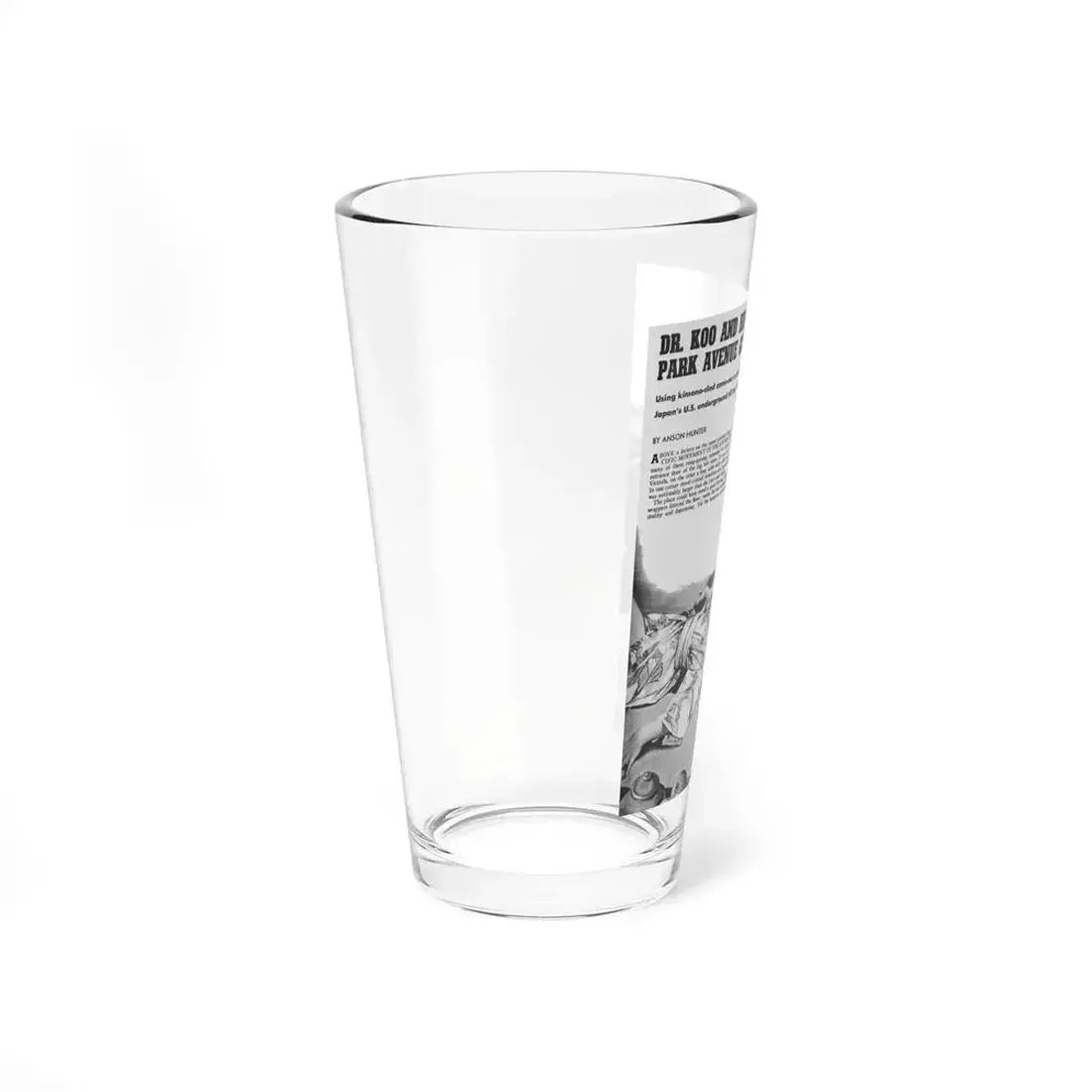 Dr. Koo And His Park Avenue Geisha Spies, Action for Men, August 1959 - Pint Glass 16oz - Go Mug Yourself