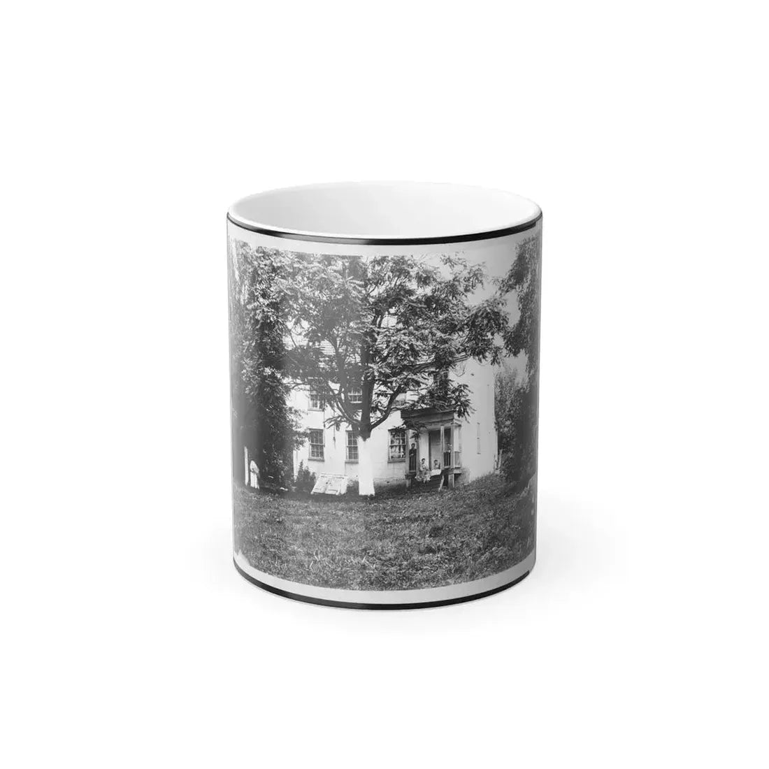 D.R. Miller House, With Family on Porch, Hagerstown Pike, Antietam, Maryland (U.S. Civil War) Color Changing Coffee Mug 11oz Default Title 11oz - Go Mug Yourself