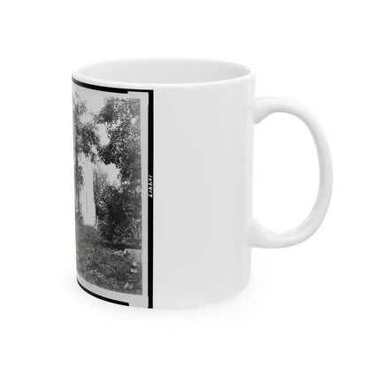 D.R. Miller House, With Family On Porch, Hagerstown Pike, Antietam, Maryland (U.S. Civil War) White Coffee Mug - Go Mug Yourself