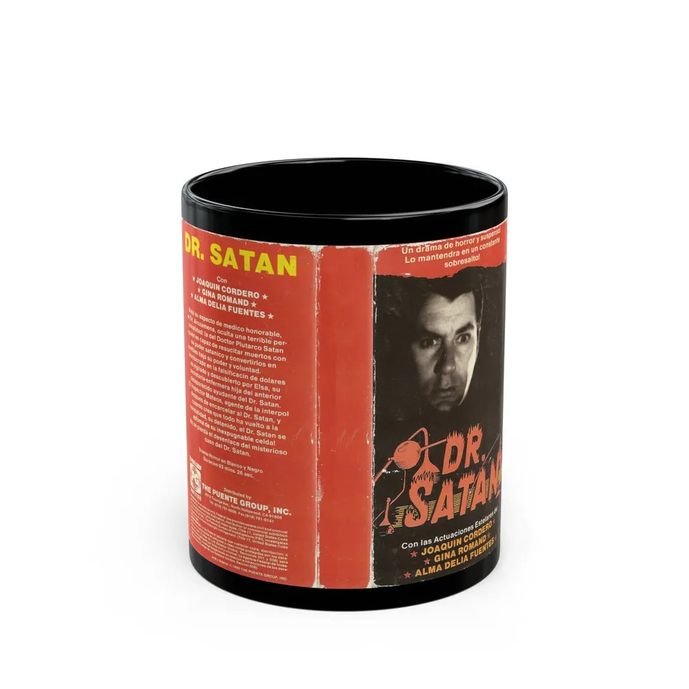 DR SATAN (VHS COVER) - Black Coffee Mug-11oz-Go Mug Yourself