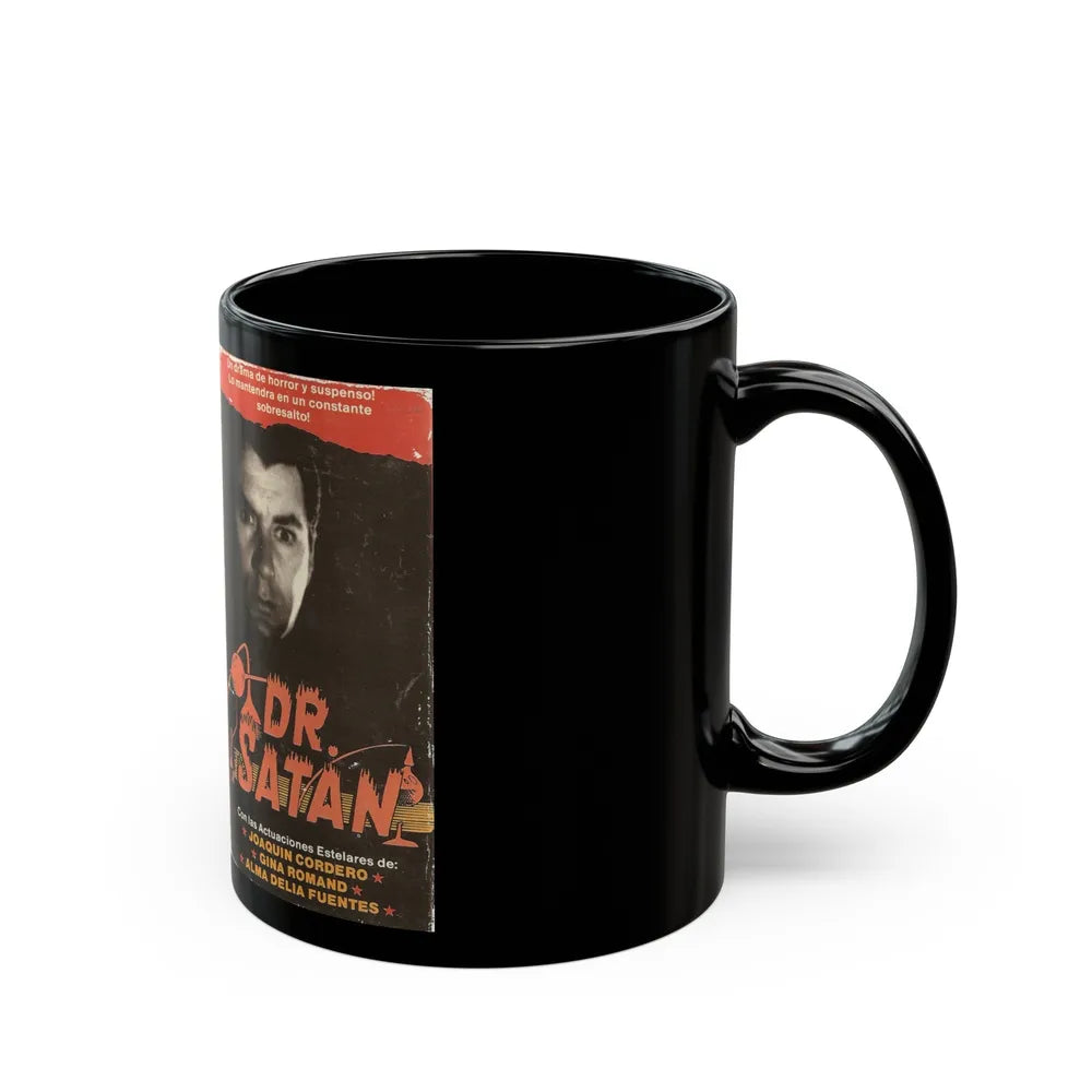 DR SATAN (VHS COVER) - Black Coffee Mug-Go Mug Yourself