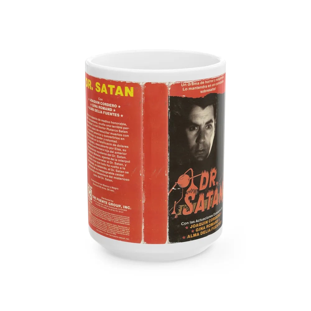 DR SATAN (VHS COVER) - White Coffee Mug-15oz-Go Mug Yourself