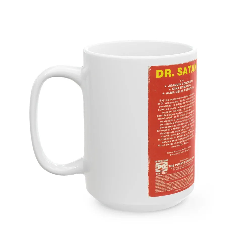 DR SATAN (VHS COVER) - White Coffee Mug-Go Mug Yourself