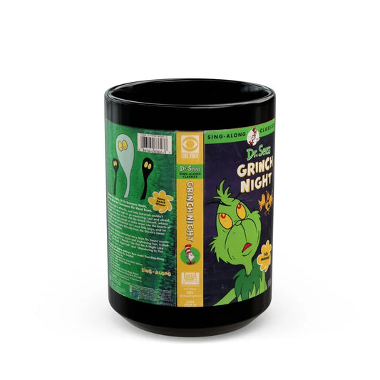 DR SEUSS GRINCH NIGHT (VHS COVER) - Black Coffee Mug-15oz-Go Mug Yourself