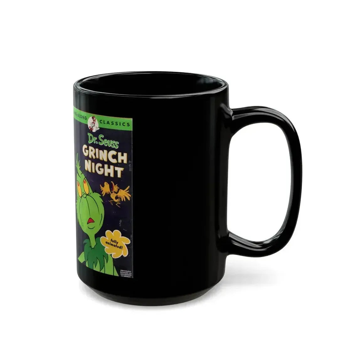 DR SEUSS GRINCH NIGHT (VHS COVER) - Black Coffee Mug - Go Mug Yourself