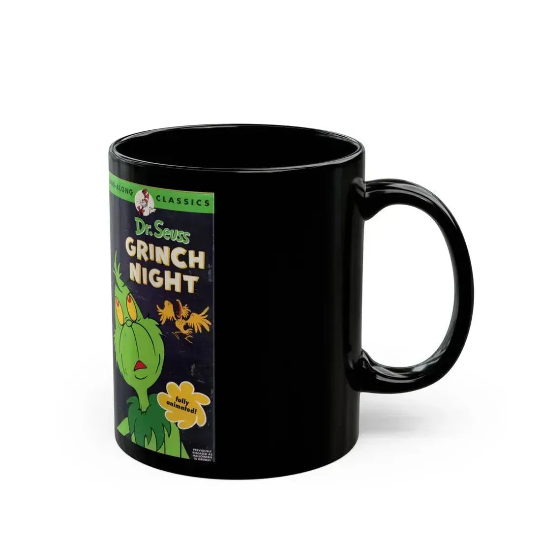 DR SEUSS GRINCH NIGHT (VHS COVER) - Black Coffee Mug - Go Mug Yourself