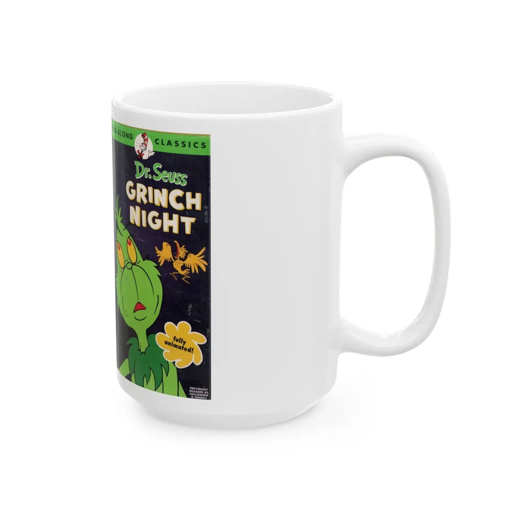 DR SEUSS GRINCH NIGHT (VHS COVER) - White Coffee Mug-Go Mug Yourself