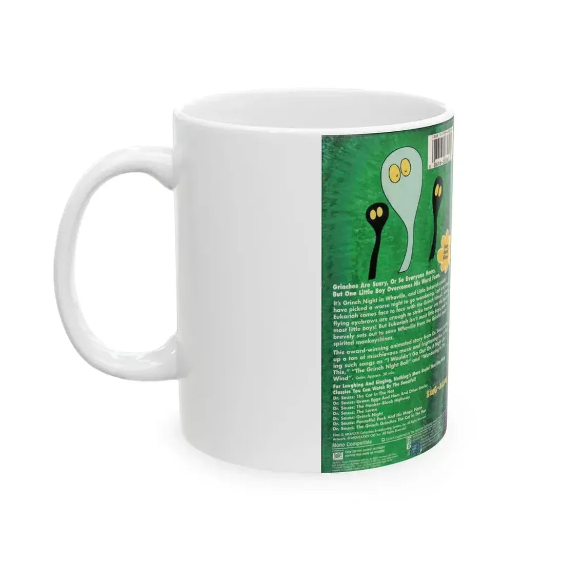 DR SEUSS GRINCH NIGHT (VHS COVER) - White Coffee Mug - Go Mug Yourself