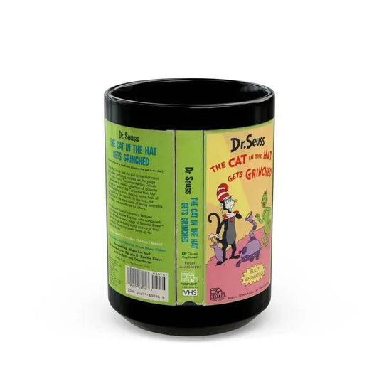 DR SEUSS THE CAT IN THE HAT GETS GRINCHED (VHS COVER) - Black Coffee Mug 15oz - Go Mug Yourself