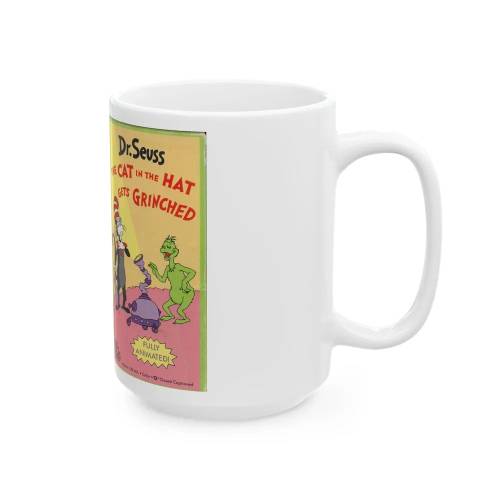 DR SEUSS THE CAT IN THE HAT GETS GRINCHED (VHS COVER) - White Coffee Mug-Go Mug Yourself