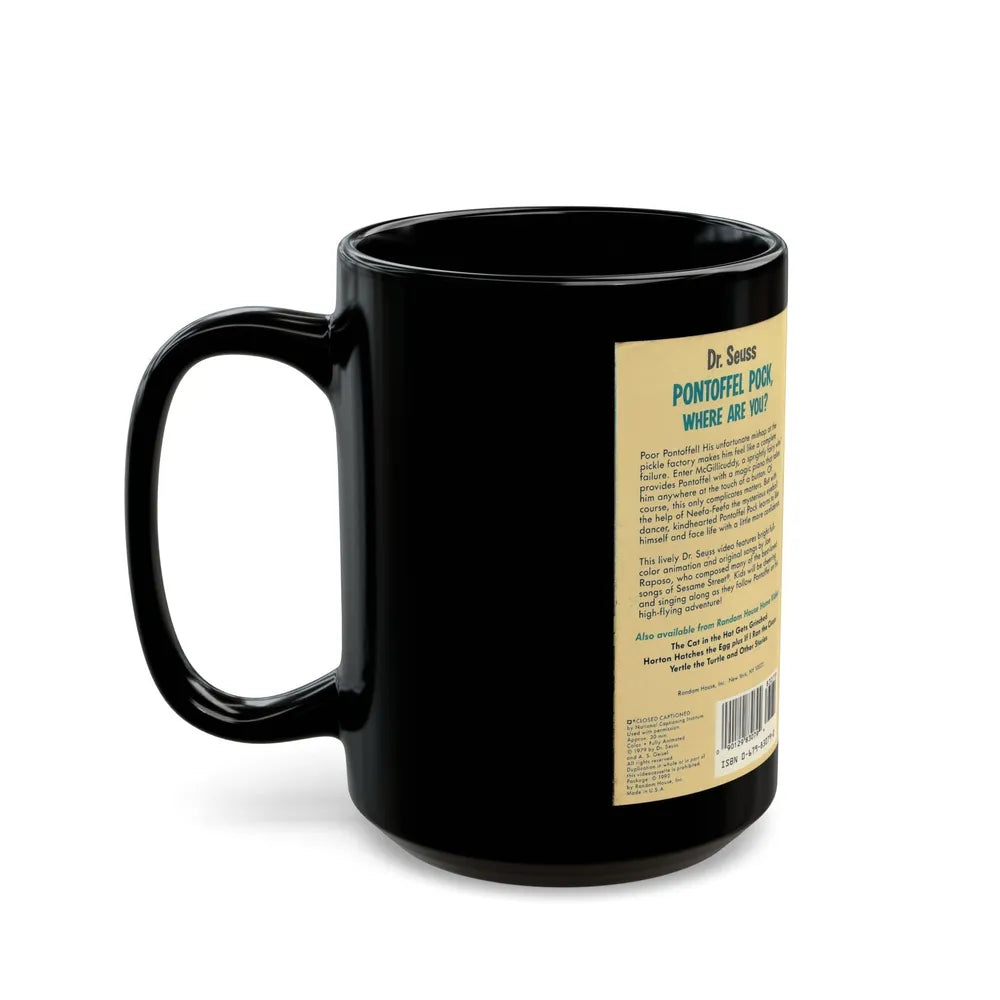 DR SEUSSS PONTOFFEL POCK WHRE ARE YOU (VHS COVER) - Black Coffee Mug-Go Mug Yourself