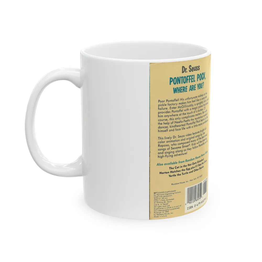 DR SEUSSS PONTOFFEL POCK WHRE ARE YOU (VHS COVER) - White Coffee Mug-Go Mug Yourself