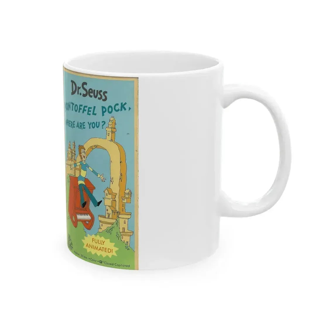 DR SEUSSS PONTOFFEL POCK WHRE ARE YOU (VHS COVER) - White Coffee Mug - Go Mug Yourself