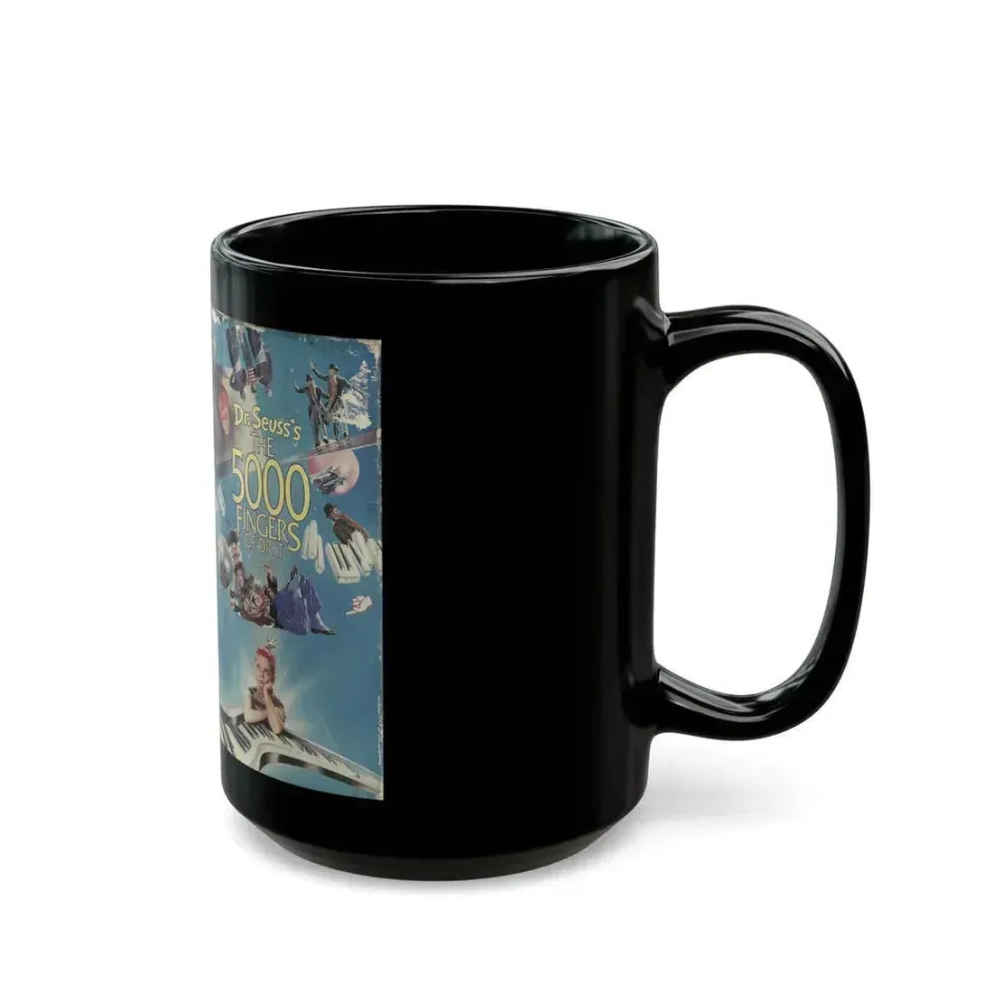 DR SEUSSS THE 5000 FINGERS OF DOCTOR T (VHS COVER) - Black Coffee Mug - Go Mug Yourself