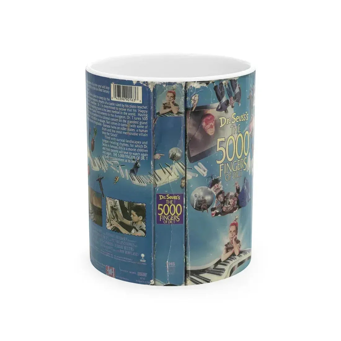 DR SEUSSS THE 5000 FINGERS OF DOCTOR T (VHS COVER) - White Coffee Mug 11oz - Go Mug Yourself