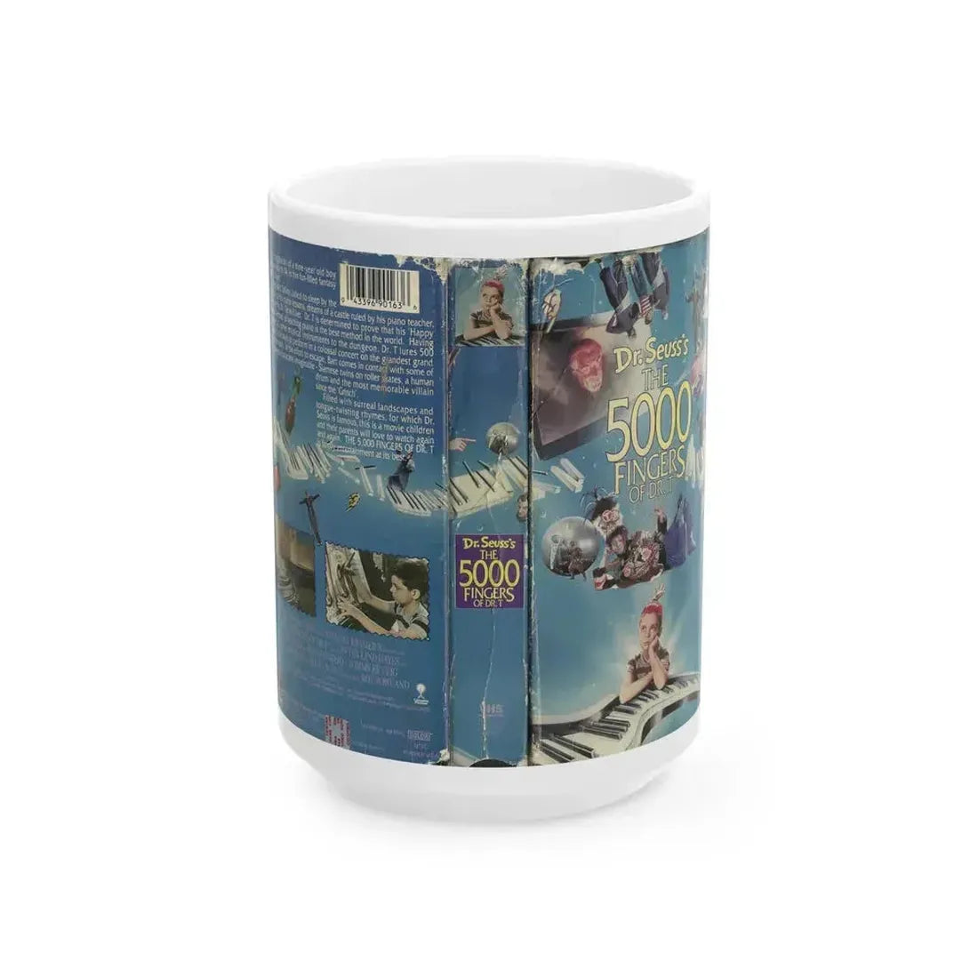 DR SEUSSS THE 5000 FINGERS OF DOCTOR T (VHS COVER) - White Coffee Mug 15oz - Go Mug Yourself