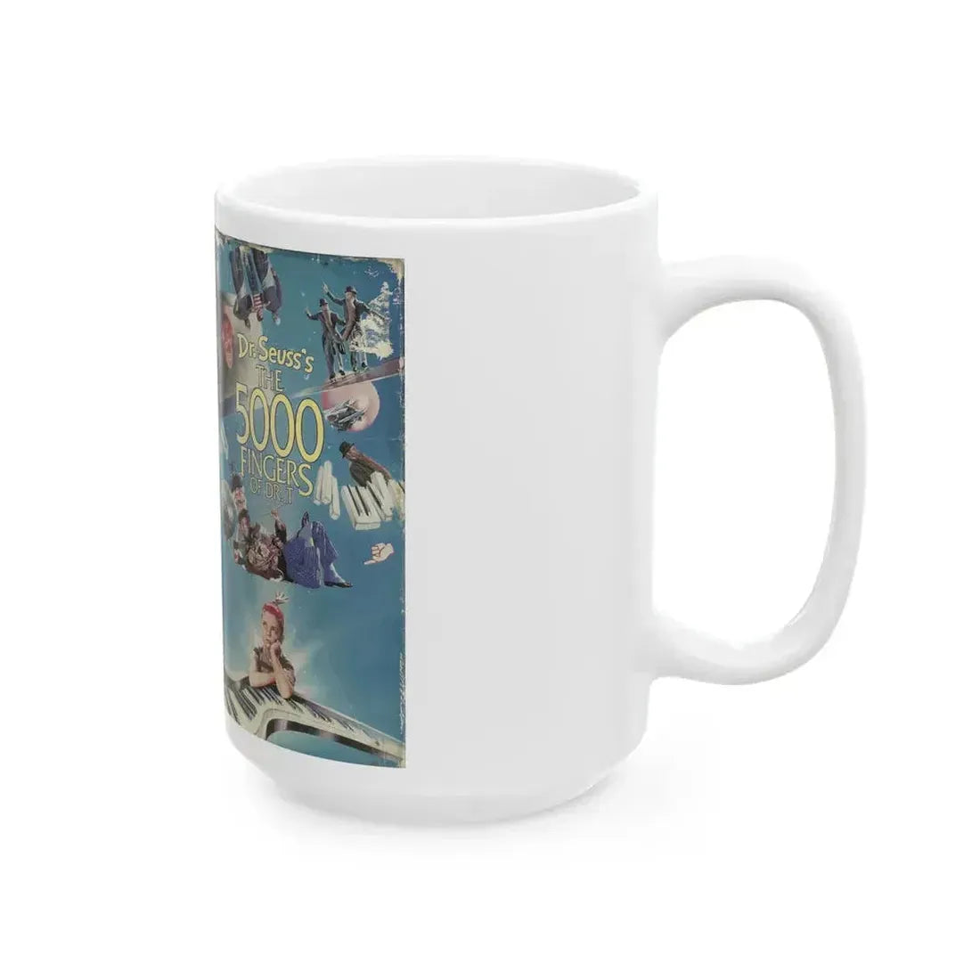 DR SEUSSS THE 5000 FINGERS OF DOCTOR T (VHS COVER) - White Coffee Mug - Go Mug Yourself