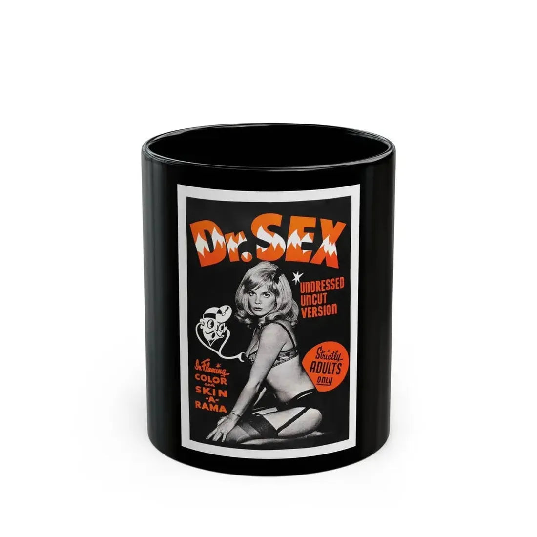 DR. SEX 1964 Movie Poster - Black Coffee Mug 11oz - Go Mug Yourself