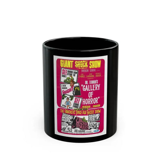 DR. TERROR'S GALLERY OF HORRORS + THE WIZARD OF MARS 1967 Movie Poster - Black Coffee Mug 11oz - Go Mug Yourself