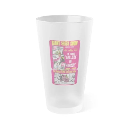 DR. TERROR'S GALLERY OF HORRORS + THE WIZARD OF MARS 1967 Movie Poster - Frosted Pint Glass 16oz 16oz Frosted - Go Mug Yourself