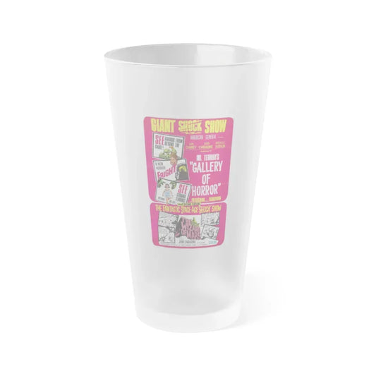 DR. TERROR'S GALLERY OF HORRORS + THE WIZARD OF MARS 1967 Movie Poster - Frosted Pint Glass 16oz 16oz Frosted - Go Mug Yourself