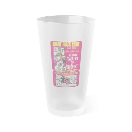 DR. TERROR'S GALLERY OF HORRORS + THE WIZARD OF MARS 1967 Movie Poster - Frosted Pint Glass 16oz 16oz Frosted - Go Mug Yourself