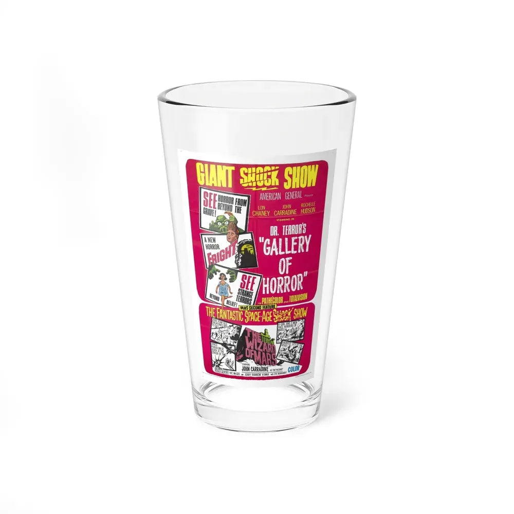DR. TERROR'S GALLERY OF HORRORS + THE WIZARD OF MARS 1967 Movie Poster - Pint Glass 16oz 16oz - Go Mug Yourself