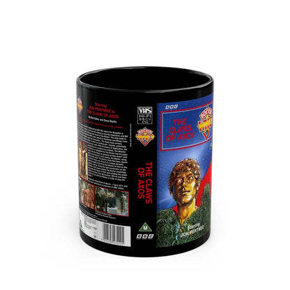 DR WHO THE CLAWS OF AXOS (VHS COVER) - Black Coffee Mug-11oz-Go Mug Yourself