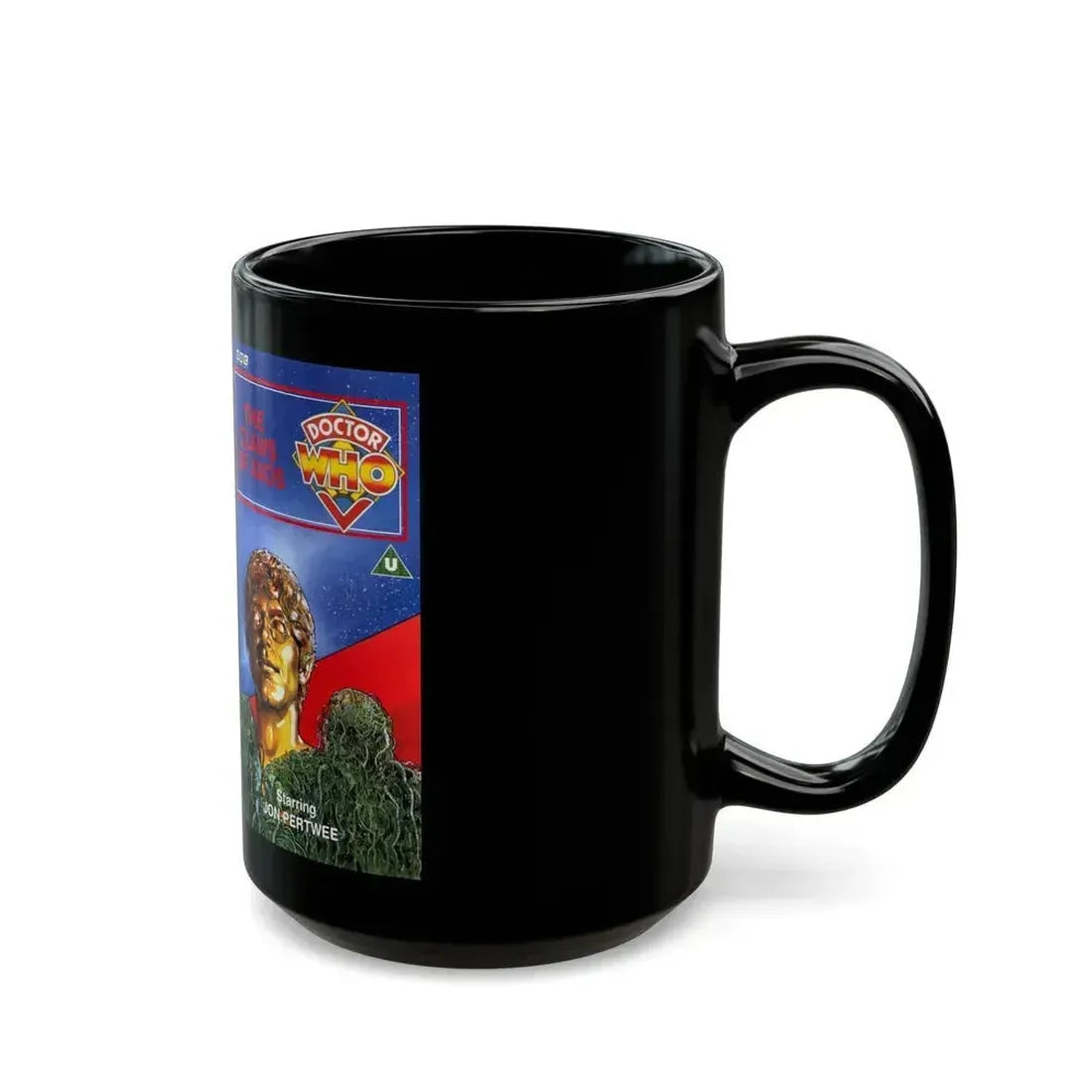 DR WHO THE CLAWS OF AXOS (VHS COVER) - Black Coffee Mug - Go Mug Yourself