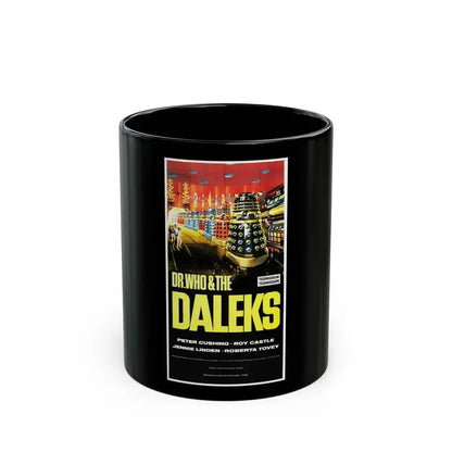 DR. WHO & THE DALEKS 1965 Movie Poster - Black Coffee Mug 11oz - Go Mug Yourself