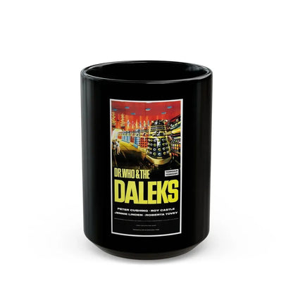 DR. WHO & THE DALEKS 1965 Movie Poster - Black Coffee Mug 15oz - Go Mug Yourself
