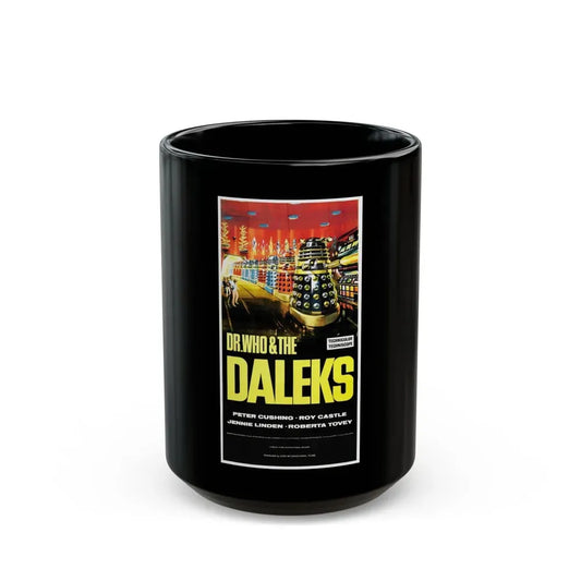 DR. WHO & THE DALEKS 1965 Movie Poster - Black Coffee Mug 15oz - Go Mug Yourself