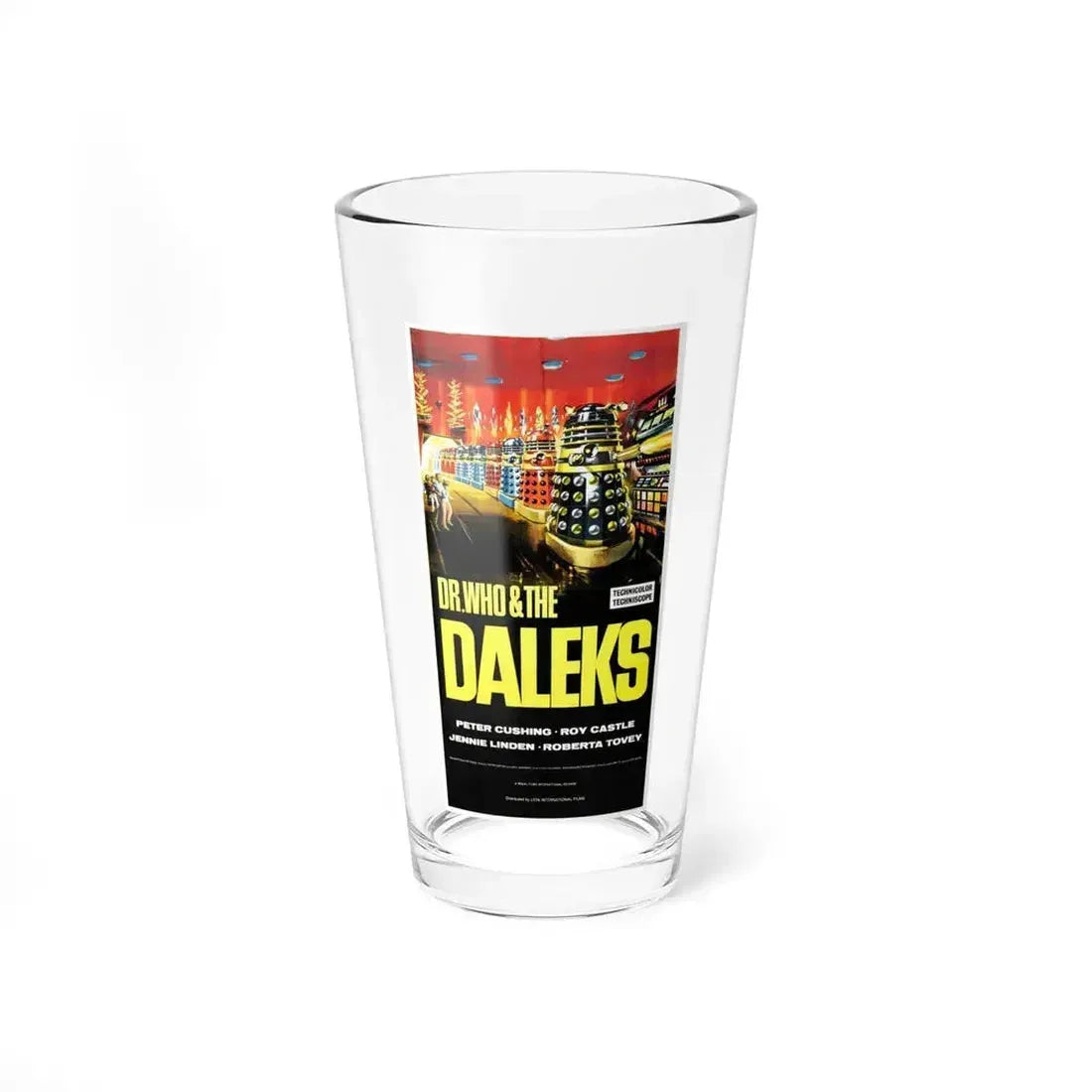 DR. WHO & THE DALEKS 1965 Movie Poster - Pint Glass 16oz 16oz - Go Mug Yourself