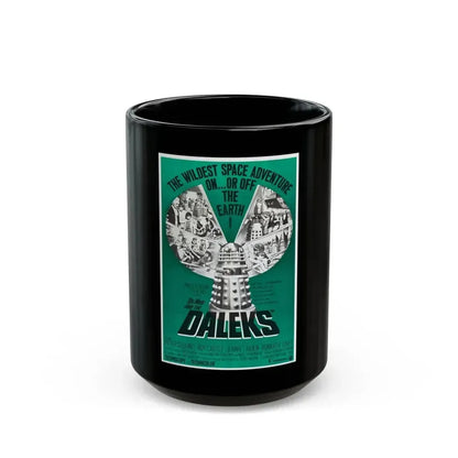 DR. WHO & THE DALEKS (2) 1965 Movie Poster - Black Coffee Mug 15oz - Go Mug Yourself